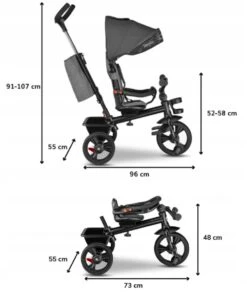 Merkloos Kinderwagen - 3 In 1 Kinderwagen - Duwfiets - Driewieler - Tot 25 Kg - Tot 36+ Maanden - Met Duwstang - Kinder Wagen - Kinder Driewieler - Buggy - Duwfiets -Babyproducten 1001x1200 2