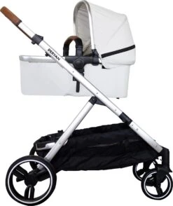 Deryan Evy Kinderwagen - Duo Kinderwagen - Uitbreidbaar - Inclusief Reiswieg - Creme -Babyproducten 1007x1200 1