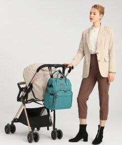 Miss Lulu Luiertas Rugzak - Inclusief Buggy En Kinderwagen Haken - Groen (E6705 GN) -Babyproducten 1015x1200 6