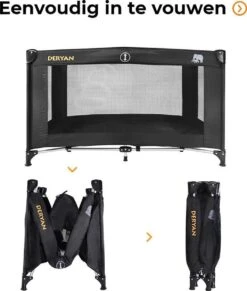 Deryan Believer Campingbedje - 120x60cm - Zwart -Babyproducten 1018x1200 12