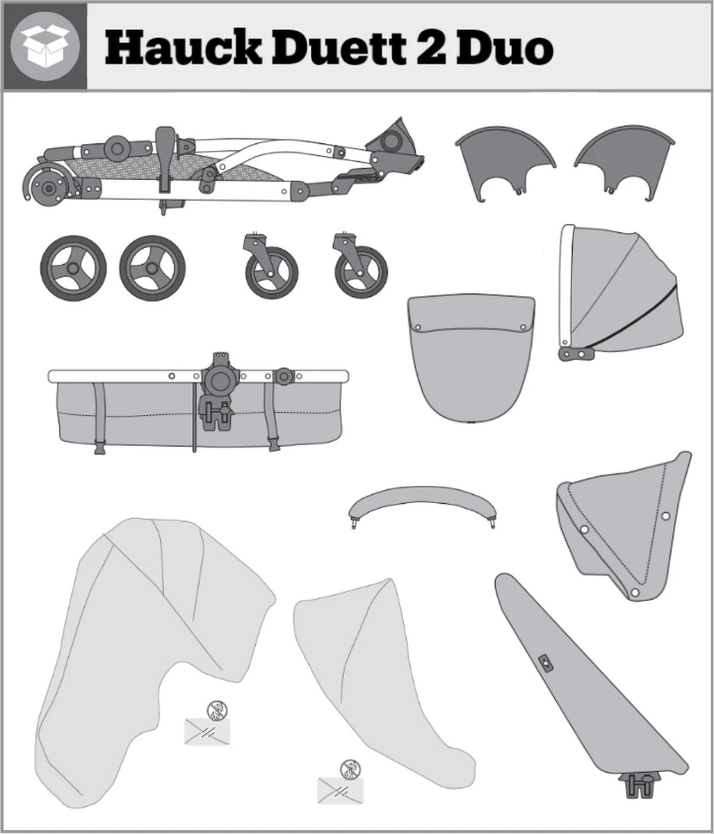 Hauck Duett 2 Duo Kinderwagen - Zwart 20 Hauck Duett 2 Duo Kinderwagen - Zwart - Afbeelding 18