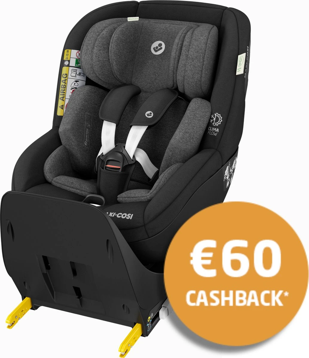 Maxi-Cosi Mica Pro Eco I-Size Autostoeltje - 360° Draaibaar - Gerecyclede Stoffen - Authentic Black - Vanaf De Geboorte Tot Ca. 4 Jaar 3 Maxi-Cosi Mica Pro Eco I-Size Autostoeltje - 360° Draaibaar - Gerecyclede Stoffen - Authentic Black - Vanaf De Geboorte Tot Ca. 4 Jaar
