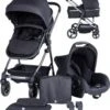 Puck Stroller 3 In 1 Max Zwart Met Frame Antra Incl Autostoel/Adapter/Mamabag -Babyproducten 1040x1200 4