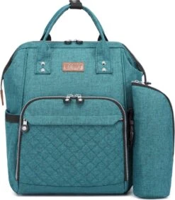 Miss Lulu Luiertas Rugzak - Inclusief Buggy En Kinderwagen Haken - Groen (E6705 GN) -Babyproducten 1047x1200 3