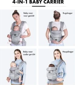 Deryan Ergonomische Draagzak - Buikdrager 4-in-1 Grijs 12 Deryan Ergonomische Draagzak - Buikdrager 4-in-1 Grijs -Babyproducten 1052x1200 2