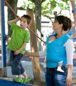 Babylonia - Tricot-Slen Organic - Draagdoek Baby - Silver Blue -Babyproducten 1054x1200 3