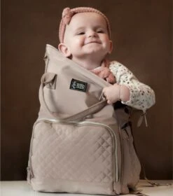 NanaBeebi Luiertas Rugzak Met Verschoonmatje - Beige Taupe - Inclusief Flessenwarmhouder - Kinderwagenhaken En Isoleervak -Babyproducten 1057x1200 4