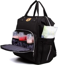 Pochon Baby - Luiertas Zwart - Thermosvakken - Kinderwagen Vriendelijk - Grote Capaciteit - 27,7 Liter -Babyproducten 1059x1200 8
