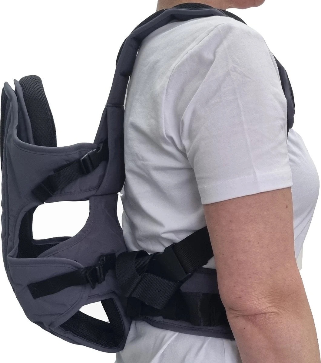 Merkloos Ergonomische Babydrager - Grijs - Draagzak - Voor Buik En Rug 9 Merkloos Ergonomische Babydrager - Grijs - Draagzak - Voor Buik En Rug - Afbeelding 7