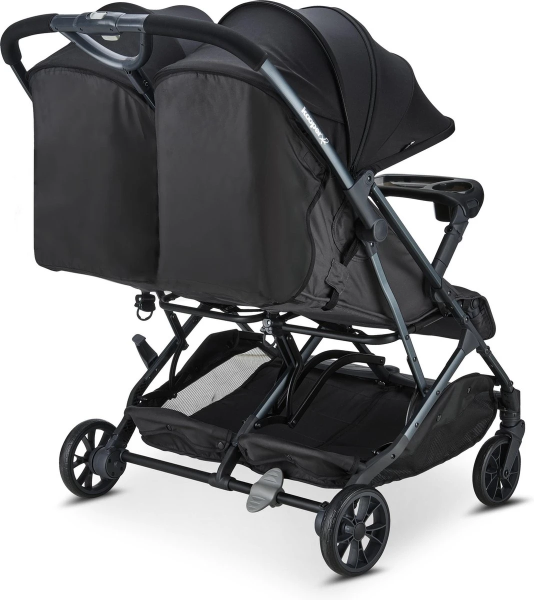 Joovy Kooper X2 Dubbele Buggy - Antraciet - Duo Buggy 4 Joovy Kooper X2 Dubbele Buggy - Antraciet - Duo Buggy - Afbeelding 2
