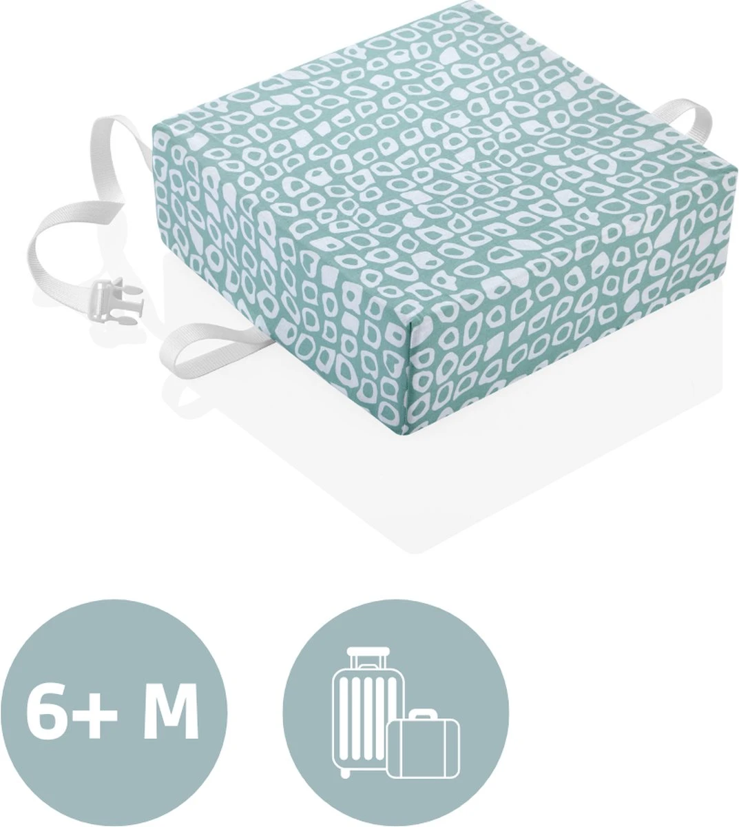 Stoelverhoger Babyjem Booster EasyClean Square Green 3 Stoelverhoger Babyjem Booster EasyClean Square Green