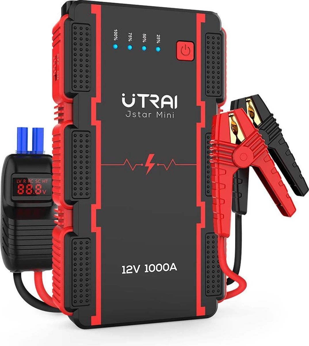 UTRAI - Jump Starter Auto - Batterij 13000mAh - 1000A - Smart-Clip Power Bank Met Batterij Detectie Voor 12V - Auto Booster Jumpstarter Mini 3 UTRAI - Jump Starter Auto - Batterij 13000mAh - 1000A - Smart-Clip Power Bank Met Batterij Detectie Voor 12V - Auto Booster Jumpstarter Mini