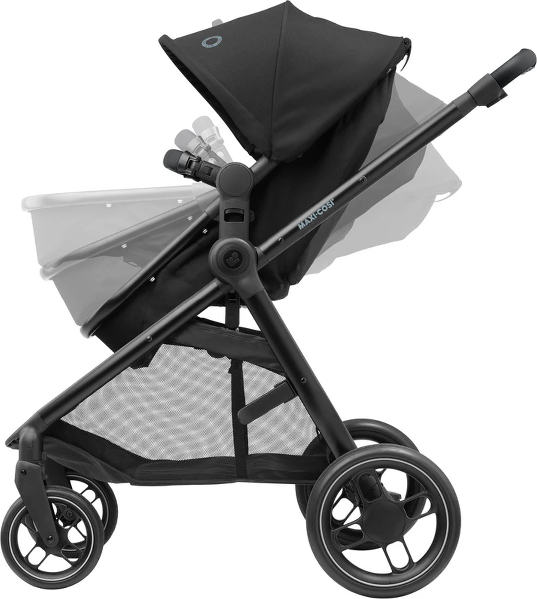 Maxi-Cosi Zelia³ Kinderwagen - Essential Black (zwart Frame + Zwart Leer) 14 Maxi-Cosi Zelia³ Kinderwagen - Essential Black (zwart Frame + Zwart Leer) - Afbeelding 12