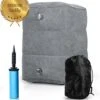 Merkloos Voetensteun - Vliegtuigbedje - Premium Quality - Reisbedje - 3 Hoogtestanden - Vliegtuig Kussen - Voetenbankje Of Poef - Met Opbergzakje & Pomp - Grijs -Babyproducten 1083x1200 5