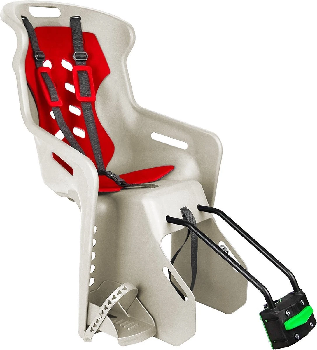Brioso Fietsstoeltje Achter – Achterzitje Fiets – Kinderzitje Fiets - Zandgrijs/rood 3 Brioso Fietsstoeltje Achter – Achterzitje Fiets – Kinderzitje Fiets - Zandgrijs/rood