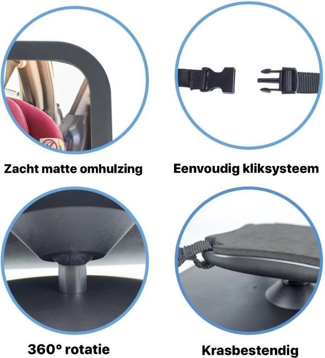 Merkloos Autospiegel Baby - Verstelbare Spiegel Voor In De Auto - Veiligheidsspiegel - Baby Autospiegel 4 Merkloos Autospiegel Baby - Verstelbare Spiegel Voor In De Auto - Veiligheidsspiegel - Baby Autospiegel - Afbeelding 2