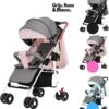 Child Supplies Buggy - Inklapbare Buggy - Baby Stroller - 3 In 1 - Kinderwagen - Roze