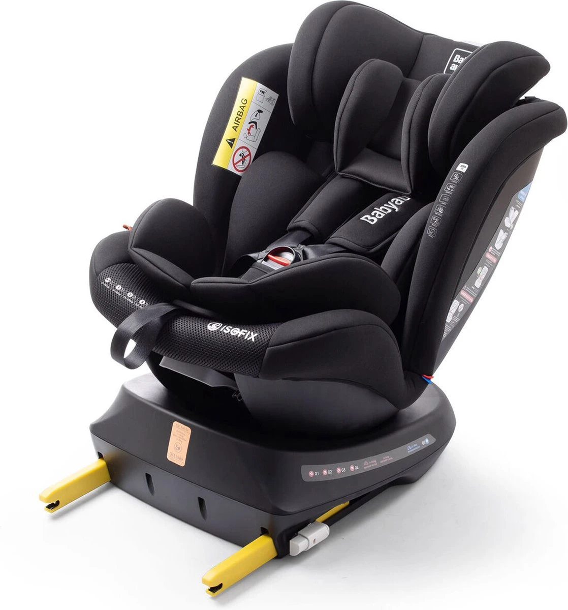 Autostoel Babyauto Rodia 360° Met Isofix - Groep 0+/1/2/3 Zwart (0-36kg) 18 Autostoel Babyauto Rodia 360° Met Isofix - Groep 0+/1/2/3 Zwart (0-36kg) - Afbeelding 16