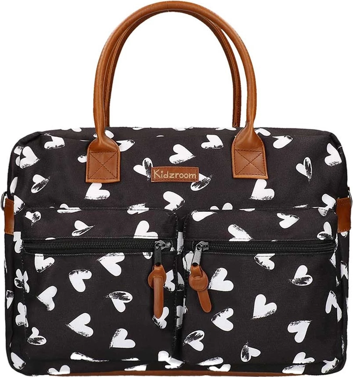 Kidzroom Black And White Luiertas - Zwart - Ophanglussen Kinderwagen - Verschoonmatje - Verstelbare Schouderband 7 Kidzroom Black And White Luiertas - Zwart - Ophanglussen Kinderwagen - Verschoonmatje - Verstelbare Schouderband - Afbeelding 5