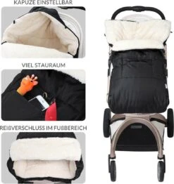 Monzana Kinderwagen Voetenzak Zwart | Teddy | Maxi-Cosi -Babyproducten 1133x1200 1