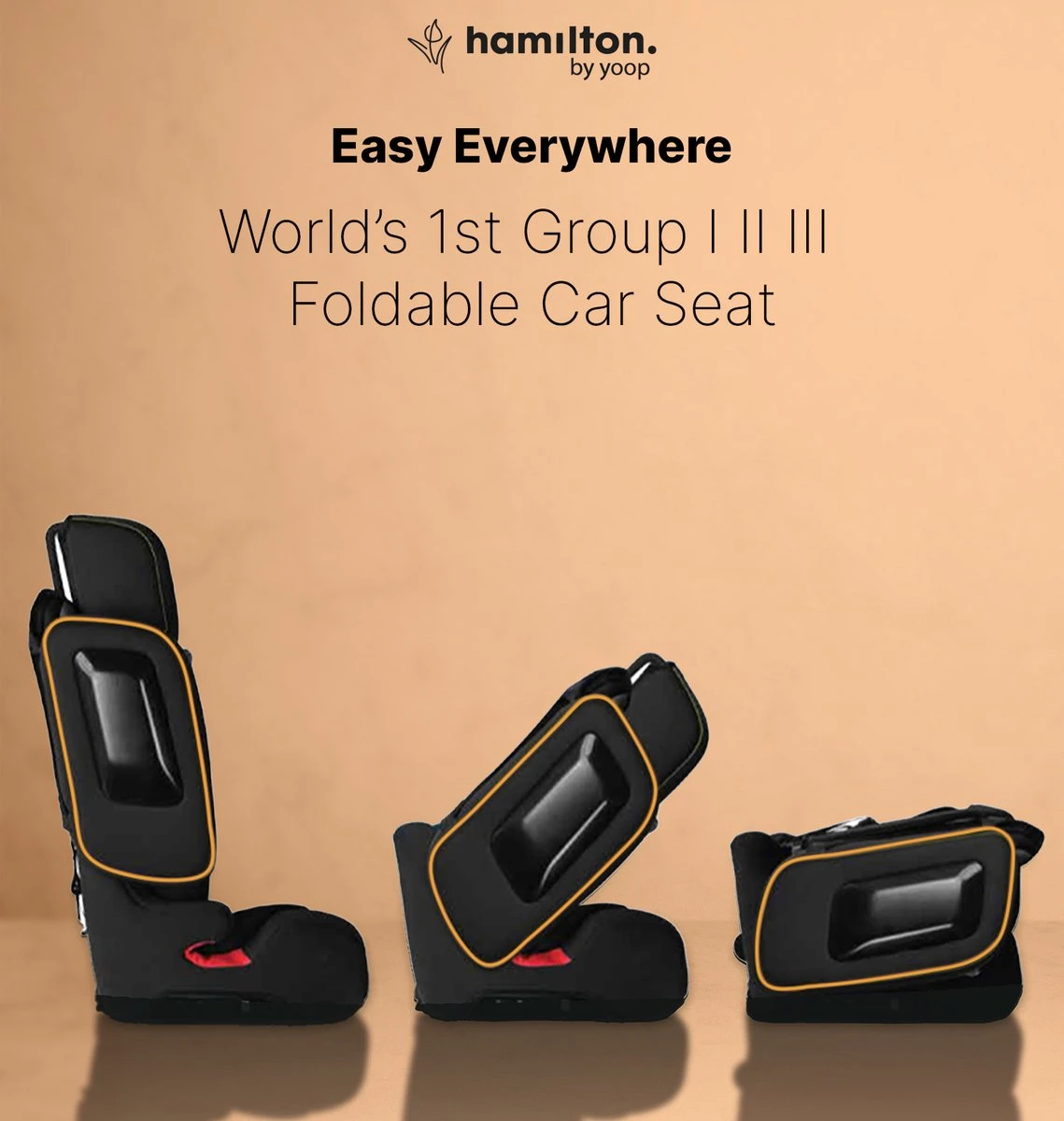 Hamilton By Yoop Cabrio Premium Opvouwbare Autostoel – Veilig, Comfortabel En Lichtgewicht Autozitje – Groep I, II, III Autostoeltje Voor 9 Maanden Tot 12 Jaar – Neon Oranje – ISOFIX Kliksysteem - 1e Opvouwbare Autostoel Ter Wereld 5 Hamilton By Yoop Cabrio Premium Opvouwbare Autostoel – Veilig, Comfortabel En Lichtgewicht Autozitje – Groep I, II, III Autostoeltje Voor 9 Maanden Tot 12 Jaar – Neon Oranje – ISOFIX Kliksysteem - 1e Opvouwbare Autostoel Ter Wereld - Afbeelding 3
