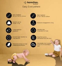 Hamilton By Yoop X1 Plus Buggy – Nieuw, Hoger, Uitgebreider 2023 Model – Premium Stroller Met One Hand Folding Technologie – Kaki – Lichte, Verstelbare En Wendbare Kinderwagen Met Vele Gemakken -Babyproducten 1139x1200 9