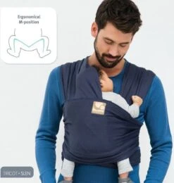 Babylonia - Tricot-Slen Organic - Draagdoek Baby - Silver Blue -Babyproducten 1142x1200