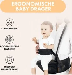 Deryan Pack Light Luxe Heupdrager - Ergonomische Draagzak + Opbergvakjes Zwart -Babyproducten 1146x1200 7