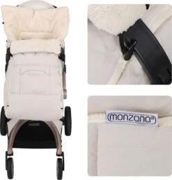 Monzana Kinderwagen Voetenzak Beige | Teddy | Maxi-Cosi | Met Opbergtas -Babyproducten 1147x1200 5