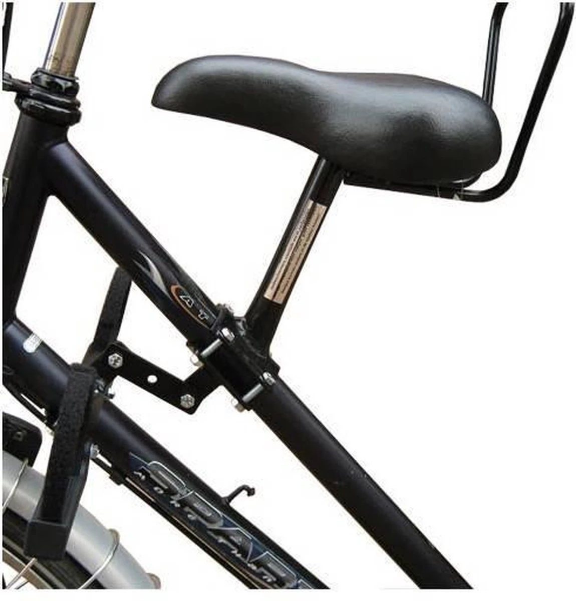 Zadel Op Stang Model 1 Kinderzitje Voor Damesfiets Met 2 Dunne Stangen - Nooit Meer Zwaar Sturen 3 Zadel Op Stang Model 1 Kinderzitje Voor Damesfiets Met 2 Dunne Stangen - Nooit Meer Zwaar Sturen