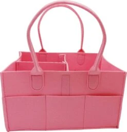 Merkloos Luiertas Vilt - Roze - Vilt - 32 X 22 X 19 Cm - Luier Organizer - Draagbare Organiser Met Handige Vakken - Verzorgingstas -Babyproducten 1153x1200 8