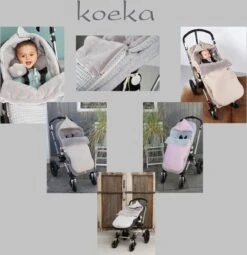 Koeka Oslo Voetenzak Voor Buggy - Wafelstof Met Teddy - Grijs -Babyproducten 1161x1200 7