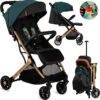 MoMi Wandelwagen - Compacte Lichtgewicht Buggy - Estelle - Green-Gold (geschikt Van 6mnd - 15kg) -Babyproducten 1181x1200 3