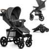 Lionelo Annet Plus - Kinderwagen 2in1 - Inklapsysteem - XXL Dakje - Tot 22 Kg