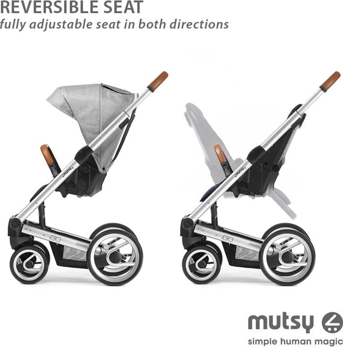 MUTSY - IGO - Kinderwagen - Onderstel: Heritage Green Blue I2 - Reiswieg: IGO Midnight 6 MUTSY - IGO - Kinderwagen - Onderstel: Heritage Green Blue I2 - Reiswieg: IGO Midnight - Afbeelding 4