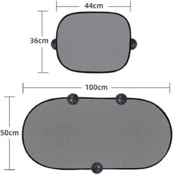 Zonnescherm Auto - Zonwering - Zijruit - Achterruit - UV Protectie - Set Van 3 - Rheme -Babyproducten 1186x1200