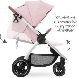 Hauck UpTown Buggy - Met één Hand Opvouwbaar - Roze -Babyproducten 1190x1200 4