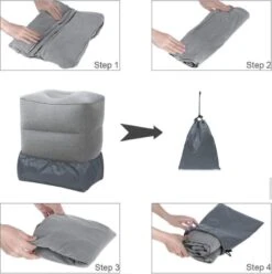 Merkloos Vliegtuigbedje - Voetkussen Opblaasbaar - Voetensteun - Voetenbankje - 3 Hoogte Standen - Reiskussen -Babyproducten 1196x1200 6