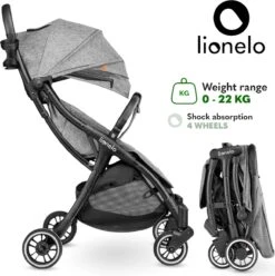 Lionelo Buggy Julie One - Kinderwagen Premium - Automatisch Opvouwen - Wandelwagen Tot 22 Kg - Comfortabele Zitje -Babyproducten 1197x1200 6