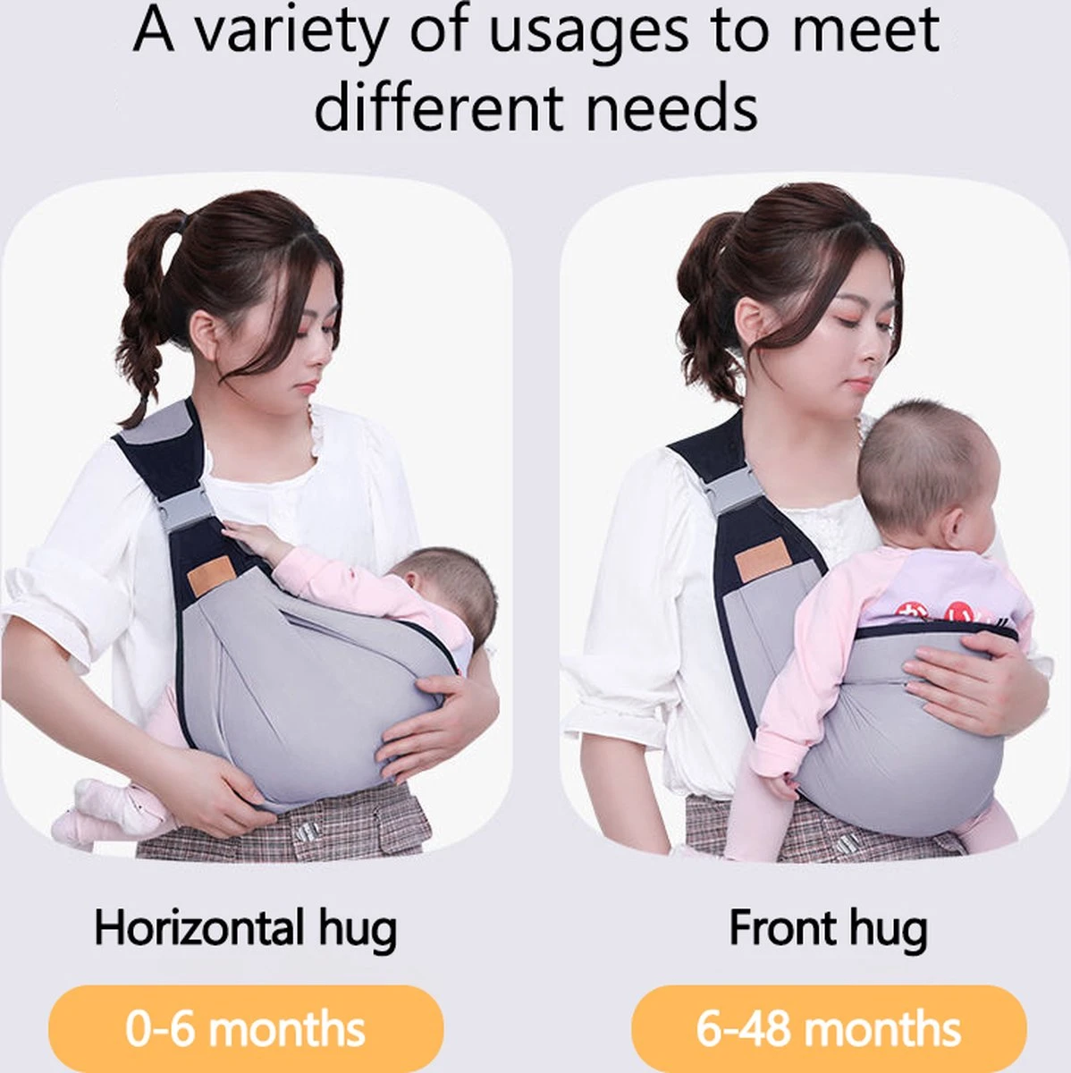 Merkloos Draagzak - Baby Draagzak - Zak - Grijs - Multifunctioneel - Ergonomisch - Baby - Dreumes - Peuter - Wrap - Travel Size - Tot 48 Maanden 6 Merkloos Draagzak - Baby Draagzak - Zak - Grijs - Multifunctioneel - Ergonomisch - Baby - Dreumes - Peuter - Wrap - Travel Size - Tot 48 Maanden - Afbeelding 5