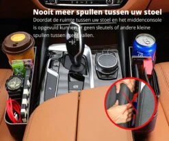 MOVENDO® - Luxe Auto Organizer Bestuurder En Bijrijder - Autostoel Opbergdoos Met Bekerhouder - Opbergen Auto Accessoires - Auto Accessories - Smartphone Telefoon Houder Geschikt Voor Tablet IPad Samsung Tab En Nintendo Switch - Cadeautje -Babyproducten 1200x1000 6