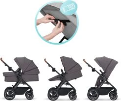 Kinderkraft B-Tour Ash Grey 3-in-1 Combi Kinderwagen Incl. Autostoel KSBTOU00DGR3000 -Babyproducten 1200x1003 2