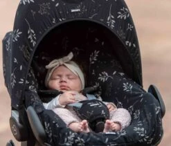 Dooky Seat Cover 0+ Autostoelhoes - Romantic Leaves Black -Babyproducten 1200x1023