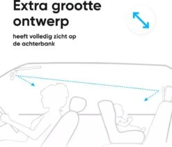 Autospiegel Baby 360° Verstelbaar Voor Hoofdsteun Autostoel -Achteruitkijkspiegel XL- Achterbankspiegel Kinderen -Baby Veiligheid Accessoires - Zwart -Babyproducten 1200x1026 1