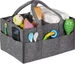 Relaxdays Luiertas Baby - Verzorgingstas Vilt - Organizer Luiers - Uitneembare Schotjes - Lichtgrijs 14 Relaxdays Luiertas Baby - Verzorgingstas Vilt - Organizer Luiers - Uitneembare Schotjes - Lichtgrijs -Babyproducten 1200x1028 5