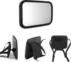Autospiegel Baby 360° Verstelbaar Voor Hoofdsteun Autostoel -Achteruitkijkspiegel - Achterbankspiegel Kinderen -Baby Veiligheid Accessoires - Zwart -Babyproducten 1200x1035