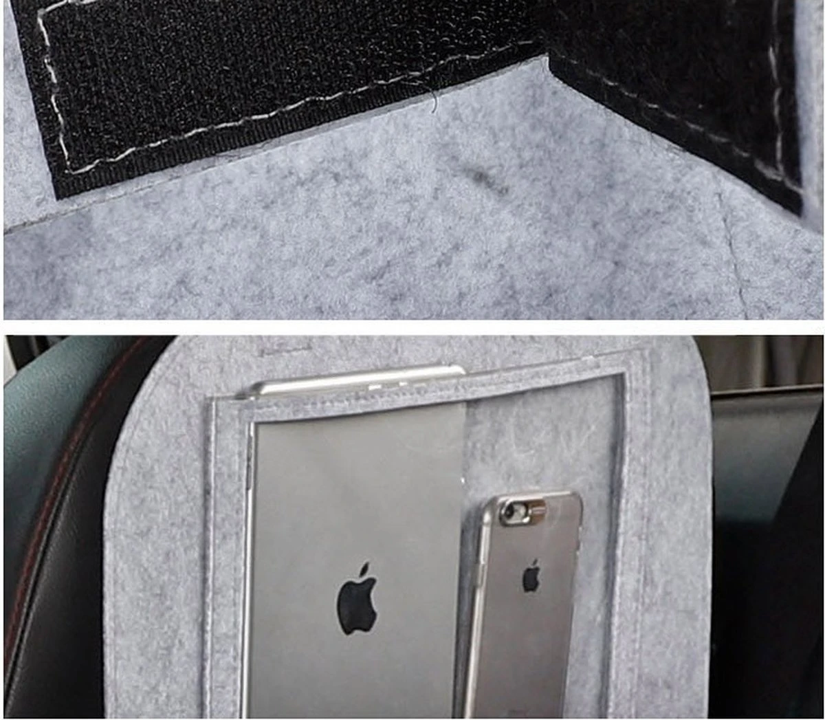 Case2go - Auto Organizer Met Tablet Houder - Autostoel Organizer Met Telefoonhouder En Bekerhouder Auto - Licht Grijs 6 Case2go - Auto Organizer Met Tablet Houder - Autostoel Organizer Met Telefoonhouder En Bekerhouder Auto - Licht Grijs - Afbeelding 4