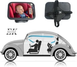 Merkloos EK Boutique 'autostoel Spiegel' 'Autospiegel Baby 360°' 'Achterbankspiegel Kinderen' 'Baby Veiligheid Accessoires' 'Kinderspiegel' 'Autospiegel Baby Verstelbaar' -Babyproducten 1200x1048