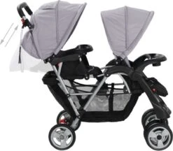 VidaXL Kinderwagen Dubbel Staal Grijs En Zwart 19 VidaXL Kinderwagen Dubbel Staal Grijs En Zwart -Babyproducten 1200x1050 2