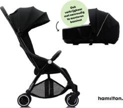 Hamilton By Yoop X1 Plus Buggy – Nieuw, Hoger, Uitgebreider 2023 Model – Premium Stroller Met One Hand Folding Technologie – Zwart – Lichte, Verstelbare En Wendbare Kinderwagen Met Vele Gemakken -Babyproducten 1200x1053 1